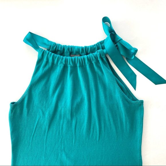 Ann Taylor silk & cotton blend knit tank top with satin tie - Picture 4 of 7